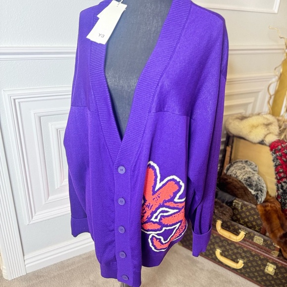 Y3 Addidas Y3 Knit Oversized Cardigan - Picture 5 of 13